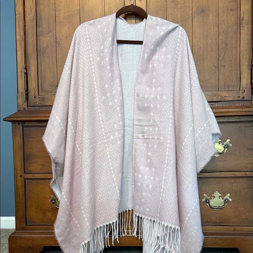 Gentle Fawn Blush Fringe Wrap